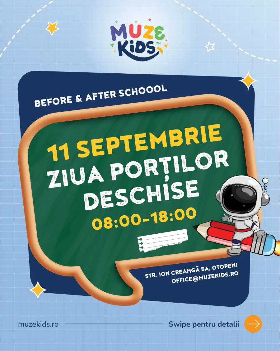 Ziua Porților Deschise la MUZE Kids Otopeni – 11 septembrie 2025